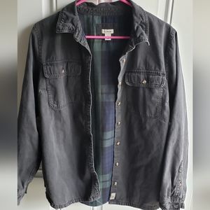 L.L. Bean Women's Flannel Lined Black Jean Jacket Small